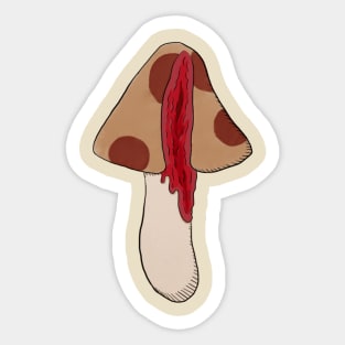 Mushroom guts Sticker